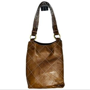 Balenciaga Brown Leather Shoulder Bag***$890